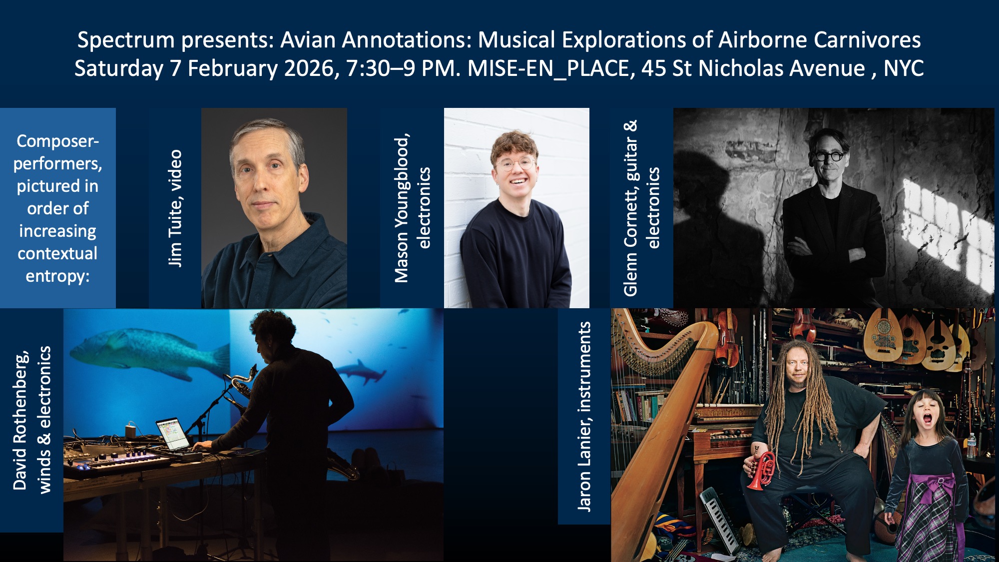 February 7, 7:30 PM, MISE-EN x Spectrum